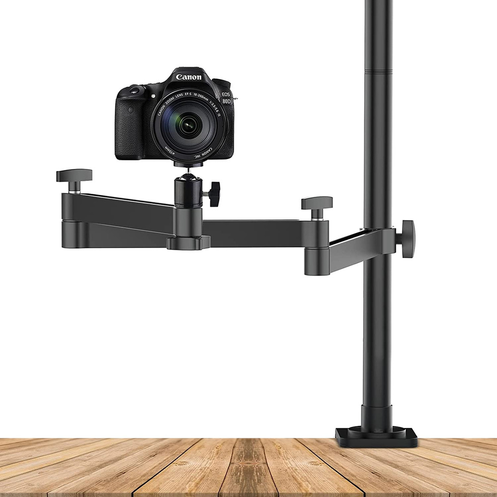 ULANZI Camera Desk Mount Stand with Flexible Arm, Overhead Camera Mount, Articul