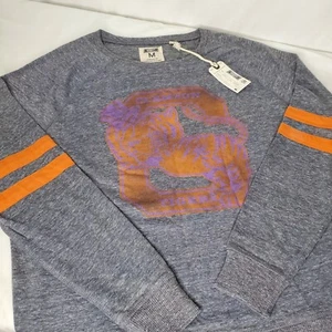 Clemson Tigers Sweatshirt Tailgate Medium Vintage Style Gray Orange New Tags - Picture 1 of 12