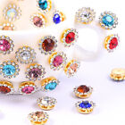 Sunflower Crystal Glass Stone Glue Claws Rhinestone Order Gold Button Beads