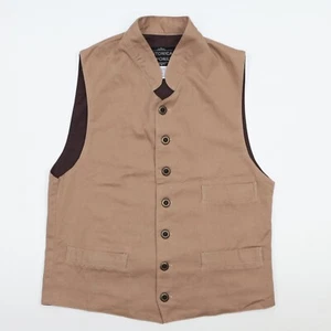 Historical Emporium Middlethorpe Vest Waistcoat M Men Tan Beige Victorian Button - Picture 1 of 8