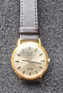 1960s POLJOT DE LUXE AUTOMATIC 29 JEWELS 1MChZ vintage USSR Soviet watch #1553 - Picture 1 of 9