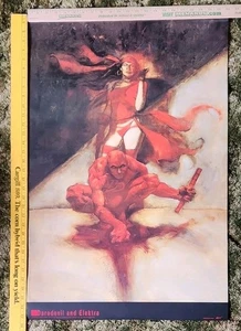 Vintage Daredevil und Elektra Kent Williams gerolltes Poster 22 x 34 1991 #103 - Bild 1 von 4