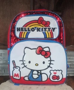 Sanrio Hello Kitty Sequin Sparkle Backpack 16" x 12.5" x 5.5" New With Tags - Picture 1 of 10