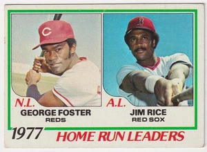 1978 Topps #202 1977 Home Run Leaders George Foster / Jim Rice - Picture 1 of 2