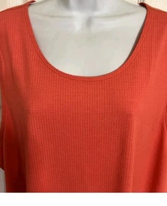 OUTDOOR VOICES HOT CORAL WOMENS SIZE XXXL THINK FAST MESH ACTIVEWEAR TANK NEW - Picture 1 of 8