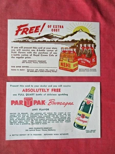 Advertising. Soda Lot of 2 cards. A 3 - Picture 1 of 2