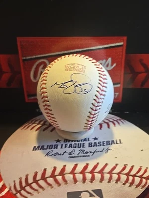 Balón firmado por Matt Barnes Serie Mundial 2018 Boston Red Sox Beckett autógrafo Foto 1 de 4