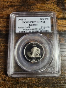 2005 S Kansas Proof Quarter PCGS PR69DCAM Series 39pr - Picture 1 of 2