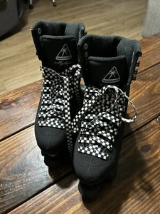 Jackson Mystique Black Roller Skate with Atom Wheels Size 8 Men - Picture 1 of 6