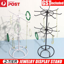 Jewelry Rotating Ring Display Holder Organizer Necklace Stand Rack 16 Hooks New 