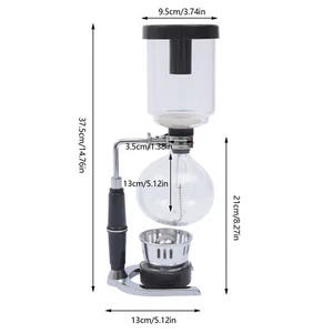Coffee Syphon Tabletop Siphon Coffee Maker 5-Cup Syphon Coffee Brewer Machine - Picture 1 of 8