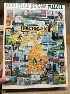 ￼White Mountain - Michigan Great Lake State - 1000 Piece Puzzle - 1997 Complete - Image 1 of 4