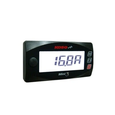 KOSO Mini 3 Style Meter mit Ampere & Volt Funktion
