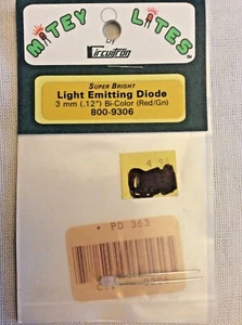 Circuitron - Mitey Lites - 800-9306 LED 3mm Bi-Color (Red/Green) - Picture 1 of 1