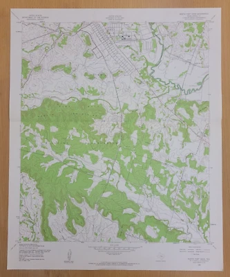 1958 USGS Army Map Service Map - North Fort Hood, Texas - 7.5 minute Topographic - Image 1 of 4