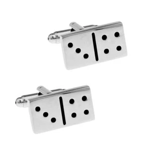BRAZALETES DE DOMINÓ Juego de azulejos Fan Dominoes Domino BOLSA DE REGALO Acero inoxidable - Imagen 1 de 4