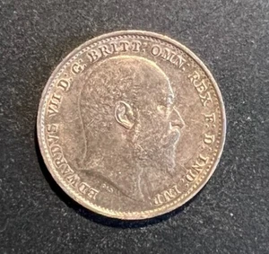 UK (Great Britain) 1902 3 Pence - Edward VII - Silver - UNC - Picture 1 of 2
