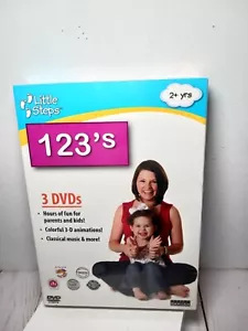 NEW Little Steps 123s Three DVDs Set Childrens Kids Learning Counting Animation - Imagen 1 de 7