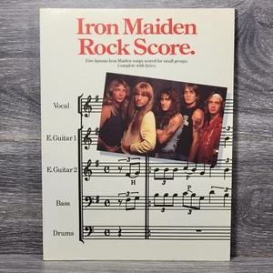 Iron Maiden Rock Score 5 berühmte Songs Texte Gitarre Bass Schlagzeug Noten 1986 - Bild 1 von 12