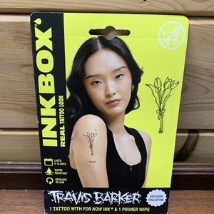 Caja de tinta tatuajes temporales, Travis Barker, delicado ramo de tulipán - Imagen 1 de 2