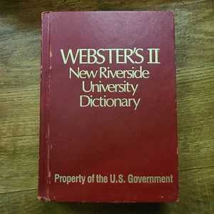 Webster's II New Riverside University Dictionary Property of the U.S. Government - Picture 1 of 6