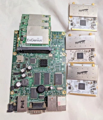 Mikrotik RouterBoard RB433 With 3 mimo cards 5ghzN  or 2.4G Fast Free Shipping - Image 1 of 4