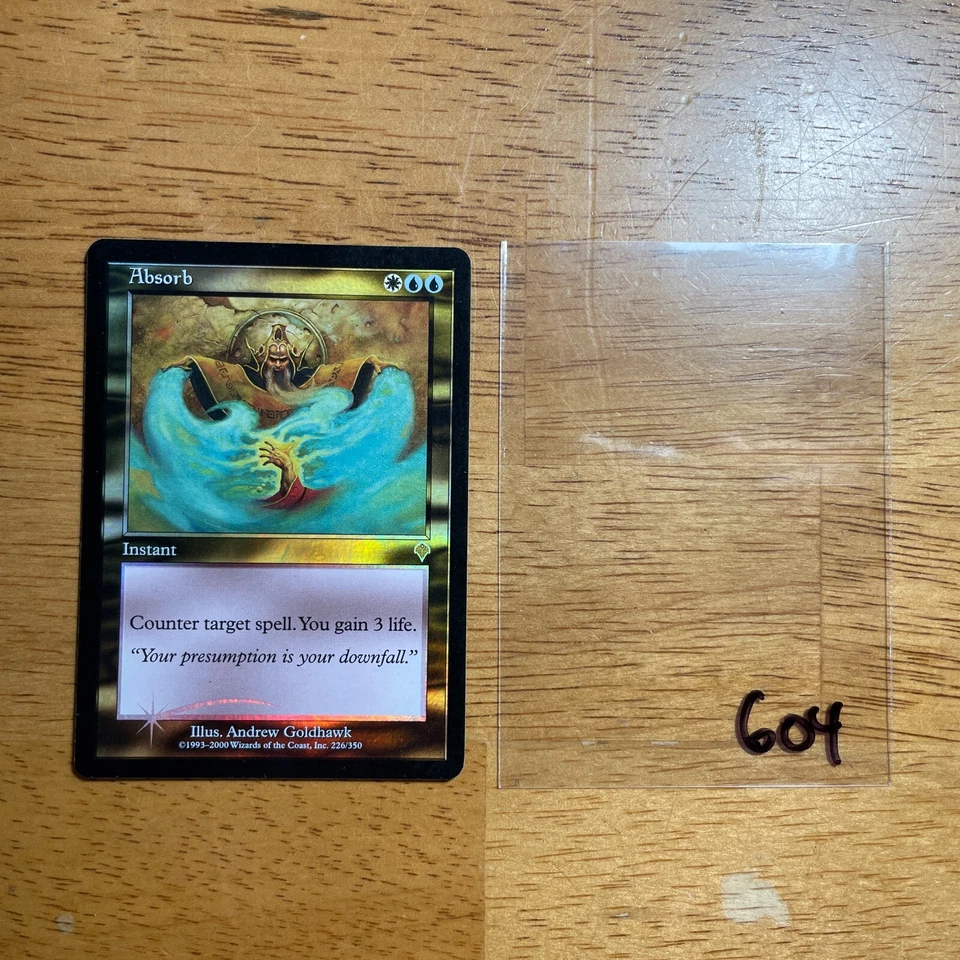☀️💧💧 Absorb - Vintage - FOIL - INV - Invasion - MTG - See pics for cond - 604 - Image 1 of 4