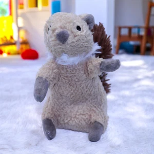 Squirrel Plush Hanging Sitting Tan Brown Tail No Tag - Picture 1 of 6