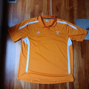 University of Tennessee Adidas Climalite Polo Shirt Orange Men 4XL Player ID UT - Picture 1 of 12