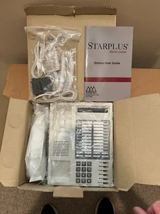 New Vodavi Starplus Digital SP1418-08 Executive Phone White Tested - Picture 1 of 5