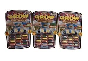 Ja-Ru Magic Grow Kapseln, (3 Packungen sortiert). Wasser wachsende Tiere... - Bild 1 von 13