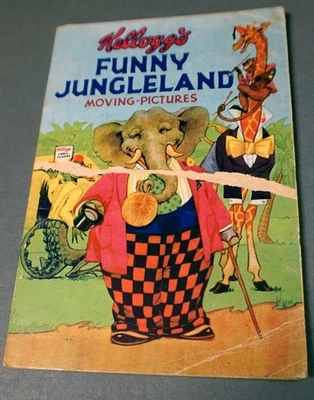 Kellogg's Funny Jungleland Children's Illustrated Book Animated-1932-GMFB Foto 1 de 3