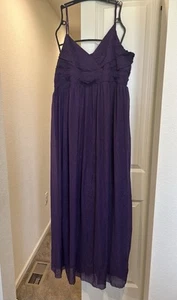 Faeriesty Women’s Purple Floor Length Gown With Pleats And Sparkle, Size 4X - Picture 1 of 10