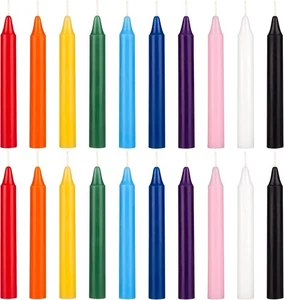 Mega Candles 20 pcs Unscented Assorted Colors Exquisite 20 Pieces,  - Picture 1 of 6
