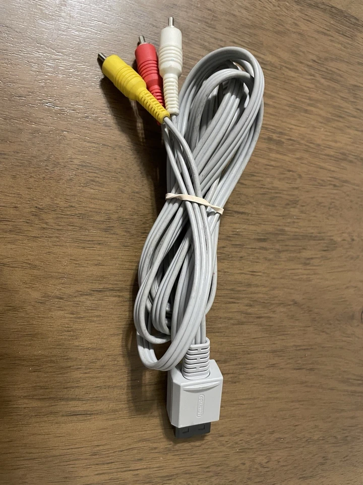 Original OEM Nintendo Wii And WiiU Audio Video AV Cable Cord -Tested & Works - Image 1 of 1