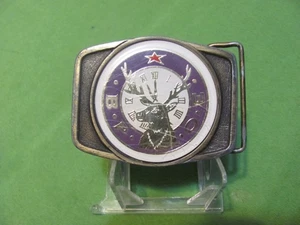 Vintage massive Messing B.P.O.E Gürtelschnalle 3" x 2,25" - Bild 1 von 4