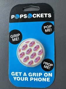 PopSockets Single Phone Grip pink sprinkles, donuts PopSocket Holder B36 - Picture 1 of 3