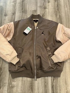 Nike Air Jordan Essentials Renegade Bomber Jacket Brown DV7612-274 Men Sz XL - Picture 1 of 10