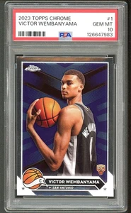 2023 Topps Chrome - Victor Wembanyama #1 (RC) Rookie Base PSA 10 - Picture 1 of 2