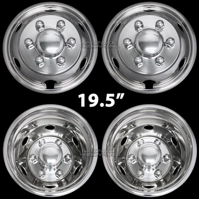 4 Isuzu NPR NRR NQR 19,5" parafuso em 6 lugares simuladores de roda dupla tampas de aro duplo - Imagem 1 de 4