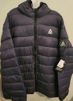 Chaqueta acolchada para hombre Reebok 3XL capucha gris carbón #32125 Foto 1 de 4