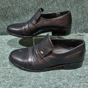 pierre cardin slip ons mens black shoes uk 8 - Picture 1 of 16