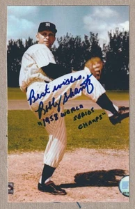 Bobby Shantz Autographed Photo Yankees 1958 World Series Champion - Picture 1 of 1