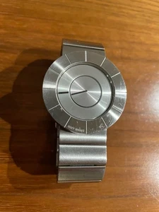 ISSEY MIYAKE TO Tio Yoshioka Tokujin design NY0N001 Silver Men Watch Used No box - Picture 1 of 3