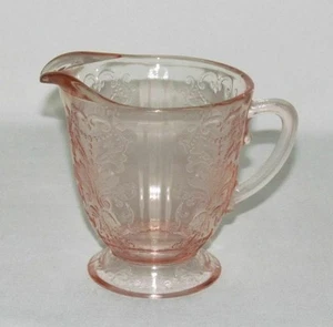 MacBeth Evans Glass AMERICAN SWEETHEART Pink Footed Creamer - Picture 1 of 1