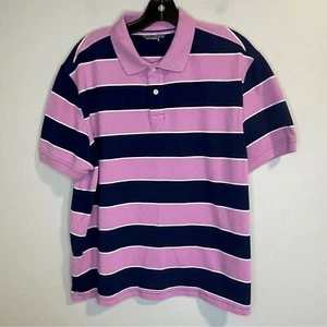 Polo a righe John Bartlett Bold rosa e blu - Foto 1 di 5