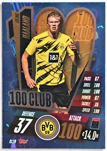 Topps Match Attax Champions League 2020/2021 20/21 Card HAALAND CLUB 100 CL10 - Bild 1 von 2