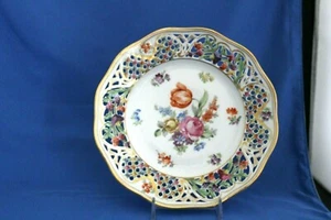 Schumann Chateau Dresden Reticulated Dessert - Pie Plate Mint Condition Germany - Picture 1 of 7