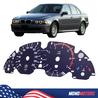 BLUE CLUSTER GAUGES FOR BMW E39 SPEEDOMETER DIAL ALPINA FREE 3-5 DAYS DELIVERY - Image 1 of 4