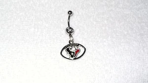 Houston Texans NFL Team Football Charm Bauchnabel Ring Körperschmuck Piercing - Bild 1 von 2